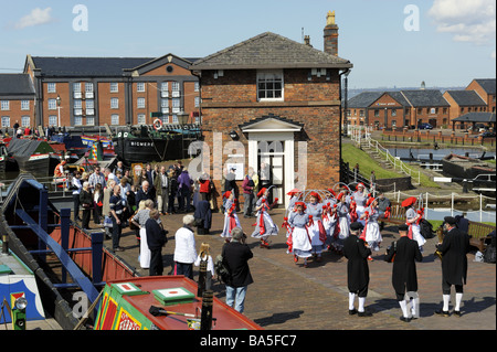 Poynton Jemmers dancing at The Boat Museum, Ellesmere Port, Cheshire. Stock Photo