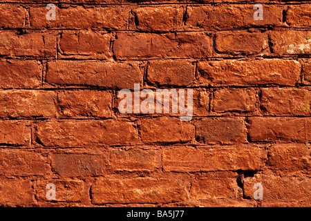 Brick building side wall. Stock Photo