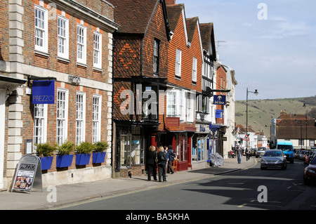 Shops In The High Street, Lewes, East Sussex, UK Stock Photo - Alamy