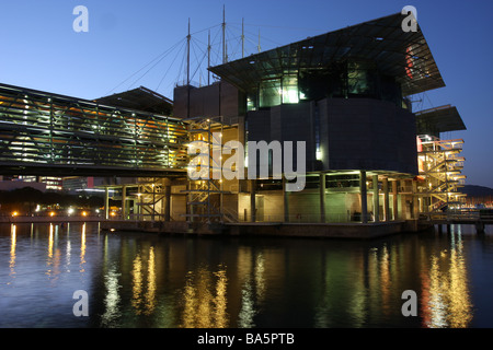 Oceanarium in Parque das Nacoes (Nations Park) a leisure and residential area in Lisbon, Portugal. Stock Photo