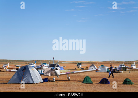 Birdsville aerodrome.  Birdsville, Queensland, AUSTRALIA Stock Photo