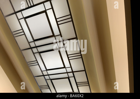 Abstract Art Moderne ceiling light fixture in the renovated seventh floor Carlu auditorium Toronto Canada Stock Photo