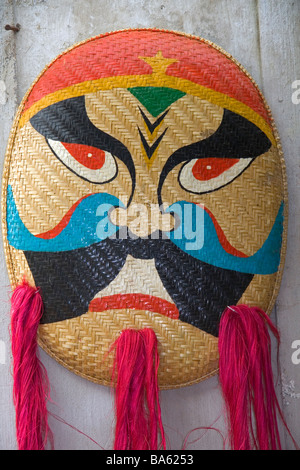 Painted ceremonial masks being sold for Tet in Hanoi Vietnam Stock ...