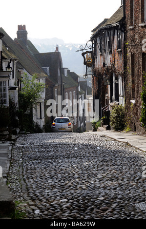 Buildings on the historic Mermaid Street in Rye a medieval Cinque ports town West Sussex England UK Stock Photo