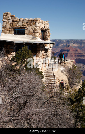 lookout studio near bright angel lodge grand canyon south rim national park arizona usa Stock Photo