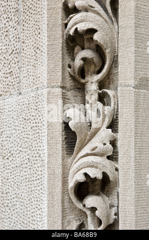 Architectural detail of a building on Riverside Drive in Manhattan