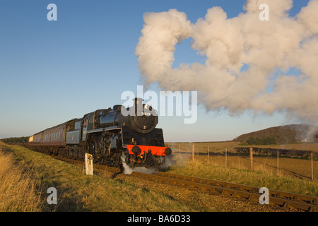 Steam Locomotive Poppyline Norfolk UK Winter Stock Photo