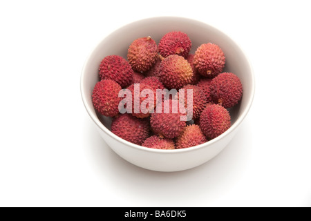 Lychee's isolated on a white studio background Stock Photo