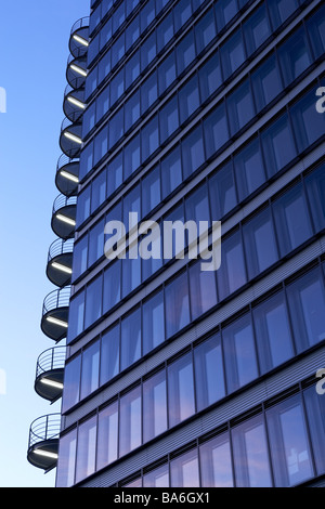 High-Rise Facade With Balconies Stock Photo - Alamy