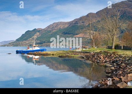 By the shores of Loch Duich at Kintail on the 'Road to the Isles' near Kyle of Lochalsh Ross-shire Scotland    SCO 2356 Stock Photo