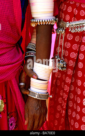 India, Rajasthan State, Ghanerao area, bangles Stock Photo