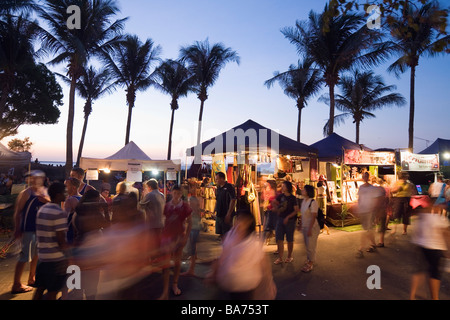 Mindil Beach Sunset Markets - a popular food and crafts market in Darwin, Northern Territory, AUSTRALIA Stock Photo
