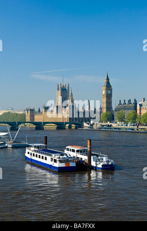 Boats on River Thames in London England UK Stock Photo