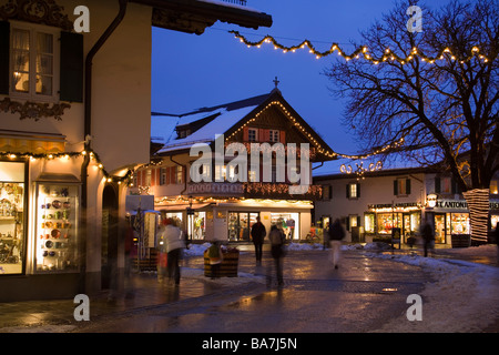Christmas Market in Garmisch-Partenkirchen, Bavaria, Germany Stock