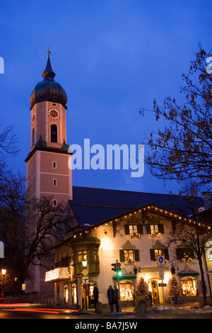 Christmas Market in Garmisch-Partenkirchen, Bavaria, Germany Stock