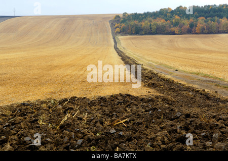 Fields, Slavkov, Austerlitz, Czech Republic Stock Photo
