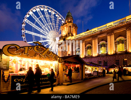 Christmas Market Belfast Northern Ireland Stock Photo