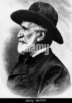 Verdi, Giuseppe, 10.10.1813 - 27.1.1901, Italian composer, portrait after photo, Stock Photo