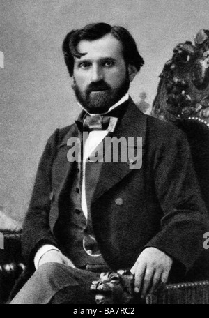 Verdi, Giuseppe, 10.10.1813 - 27.1.1901, Italian composer, half length, sitting, photo, circa 1850,