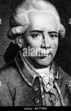 Lichtenberg, Georg Christoph, 1.6.1742 - 24.2.1799, German physicist, author / writer, portrait, wood engraving after anonymous image, , Stock Photo