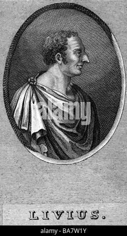 livy historian livius roman bc ad circa titus portrait copper engraving century 18th alamy artist empire wood