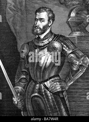 Charles V, 24.2.1500 - 21.9.1558, Holy Roman Emperor 26.10.1530 - 12.9.1556, half length, wood engraving, 19th century, ,