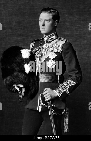 Edward VIII, 23.6.1894 - 28.5.1972, King of Great Britain 20.1.1936 - 11.12.1936, portrai, postcard, 1919, , Stock Photo