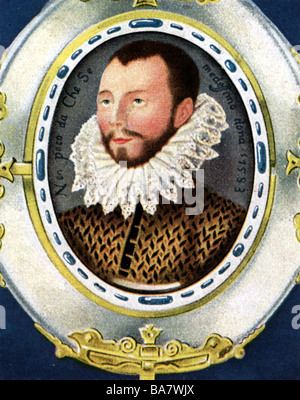 Philip II, 21.5.1527 - 13.9. 1598, King of Spain 16.1.1556 - 13.9.1598, portrait, print after miniature, 16th century, cigarette card, Germany, 1933, ,