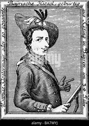 Matthias Klostermayr, 3.9.1738 - 6.9.1771, Known As "Bavarian Hiasl ...