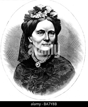 Elena Pavlovna, 9.1.1807 - 21.1.1873, Grand Duchess of Russia since 20.2.1824, portrait, oval, wood engraving, published on the occasion of her death, Stock Photo