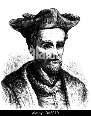 Rabelais, Francois, circa 1494 - 9.4.1553, French author / writer, humanist, portrait, wood engraving, 19th century, after contemporary painting, Artist's Copyright has not to be cleared Stock Photo