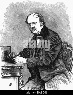 Talbot, William Henry Fox, 11.2.1800 - 17.9.1877, British physicist, chemist, half length, wood engraving, 19th century, Stock Photo