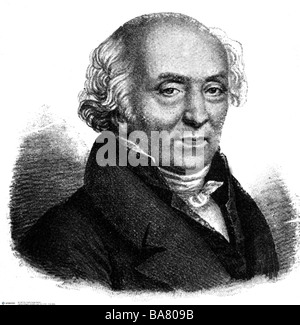 Breguet, Abraham Louis, 10.1.1747 - 17.9.1823, French tradesman (watchmaker), portrait, wood engraving, circa 1810, Stock Photo