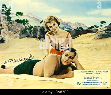 BEDTIME STORY - 1964 U-I film with Marlon Brando and Shirley Jones Stock Photo