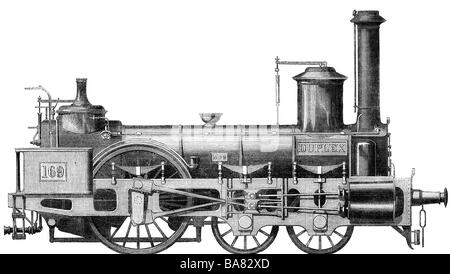 Locomotives from the 19th century, the engine Saxonia, first built in ...