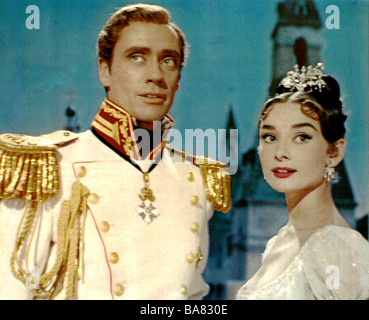 WAR AND PEACE 1956 Carlo Ponti film with Mel Ferrer and Audrey Hepburn Stock Photo