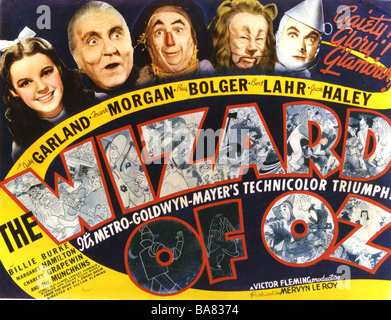 THE WIZARD OF OZ Poster for 1939 MGM film with Judy Garland Stock Photo