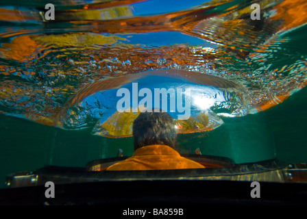 Private German submarine nemo 100 under water Stock Photo