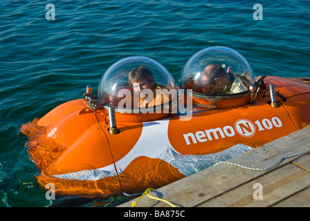 Private German submarine nemo 100 on surface Stock Photo