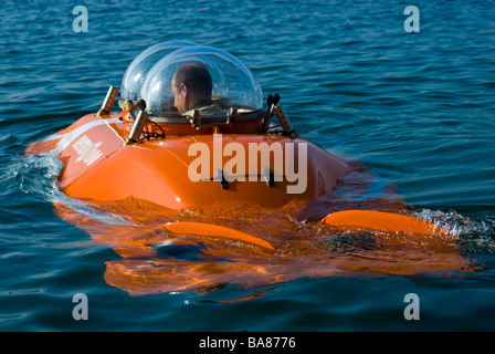 Private German submarine nemo 100 on surface Stock Photo