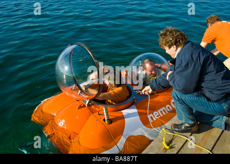 Private German submarine nemo 100 on surface Stock Photo