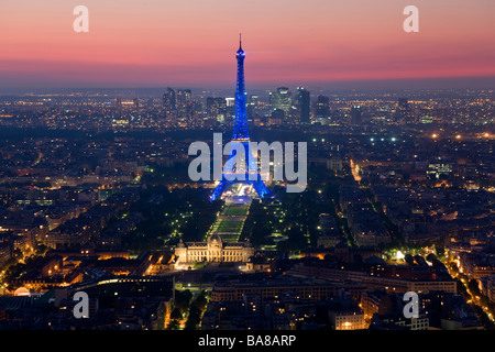 View over Eiffel Tower Paris France