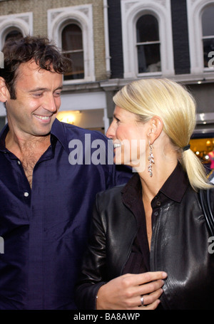 Television celebrity Ulrika Jonsson and husband Lance Gerrard Wright at charity event in London Stock Photo