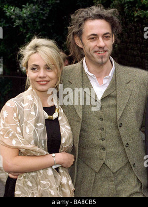 BOB GELDOF AND JEANNE MARINE AT SUMMER PARTY IN CARLYLE SQUARE, CHELSEA IN LONDON Stock Photo