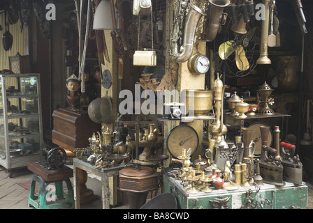 Antique Shop, Jalan Surabaya, Jakarta, Indonesia. Stock Photo