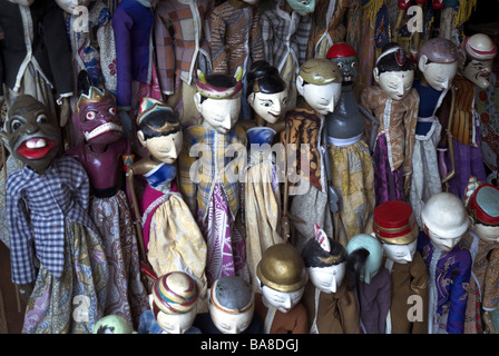 Puppets, Antique Shop, Jalan Surabaya, Indonesia. Stock Photo