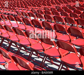 Empty stadium seats Stock Photo