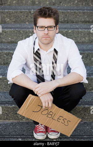 Unemployed businessman Stock Photo