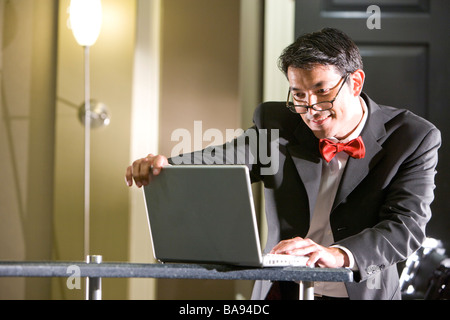Businessman working on laptop Stock Photo