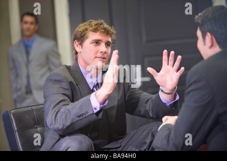 Businessmen having a discussion Stock Photo